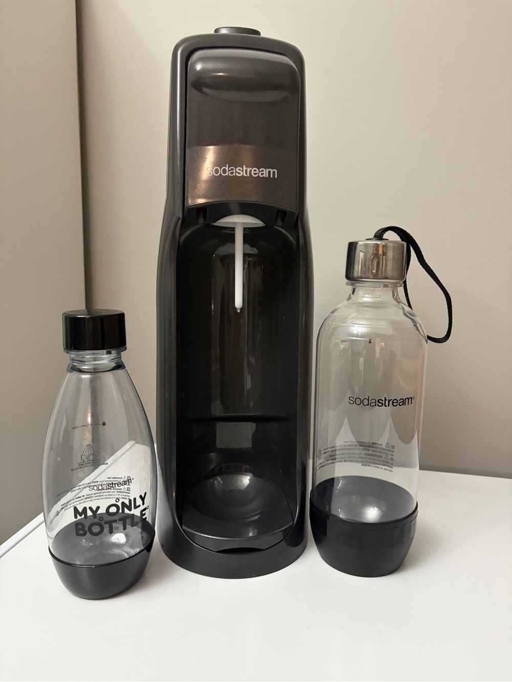 Sodastream with two water bottles